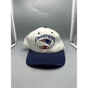 1996 AFC Champions Hat Snapback New England Patriots Eastport NFL Vintage EUC